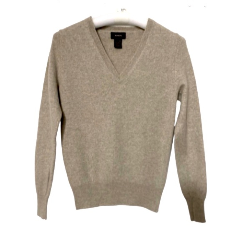 Ashere Pullover V-Neck 💯 Cashmere Sweater Size S|P